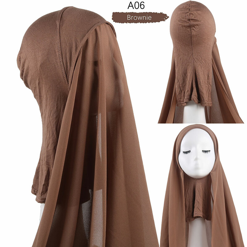 Underscarf Hijab Caps Moslim Vrouwen instant Hijab Sjaal met Volledige Cover Innerlijke Hijab Head Wrap Motorkap Tulband