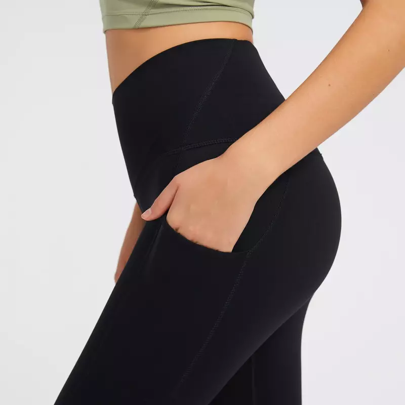 LL Motif 25 "legging Fitness saku Super nyaman celana Yoga olahraga pinggang tinggi wanita legging bersaku untuk olahraga XS-XL