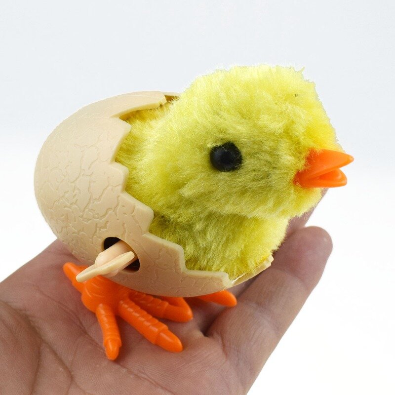 ของขวัญของเล่นรูปไก่เปลือกไข่รูปไก่กำมะหยี่ม้วนห่วงโซ่กระโดดเปลือกไข่ไก่