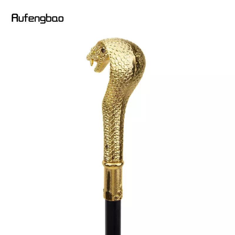 Golden Luxury Snake Handle Fashion Walking Stick for Party Decorative Walking Cane Elegant Crosier Knob Walking Stick 93cm