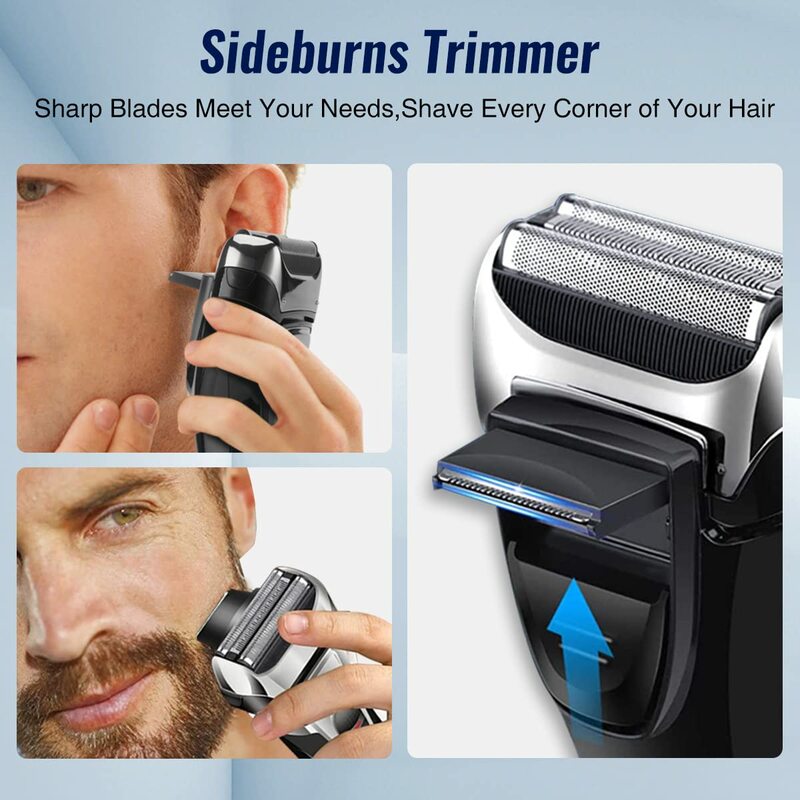 Travel Mens Shaver Mini Electric Razor for Men USB Rechargeable Beard Shaver Small Size Shavers Compact Razor Wet Dry Use