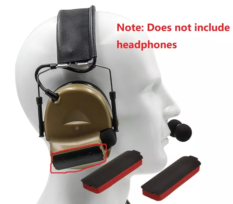 Tactische Headset Accessorie Microfoon & Pick-Up Spons & Batterij Cove Voor Peltor Comtac Ii/C2 Oortelefoon Militaire Anti-Noise Pickup