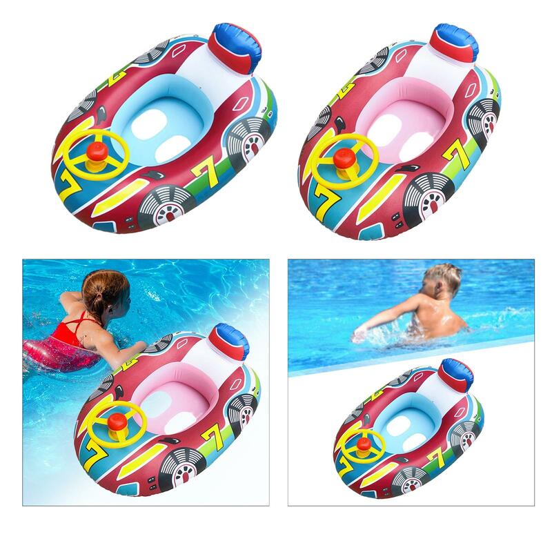 Swimming Rings Float Seat Swim Boat Bathtub Aid Car Shape Durable Swim Trainer