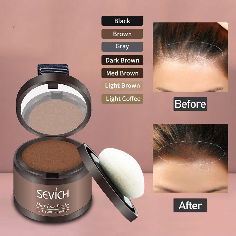 Sevich-Polvo de sombra de línea de pelo, maquillaje Natural, corrector de pelo, 13 colores, 4g