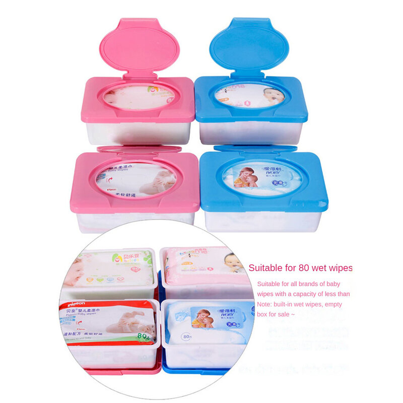 Caja de pañuelos húmedos para bebé, estuche de almacenamiento de toallitas húmedas, dispensador de servilletas, contenedor de papel de plástico, soporte para pañuelos, accesorios para cochecito de bebé