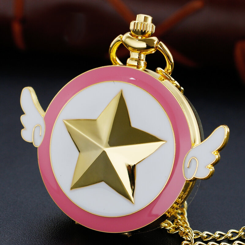 Модные карманные часы Sakura с мультяшным аниме ожерельем карманные часы женские карманные часы на брелок часы подарок Прямая поставка