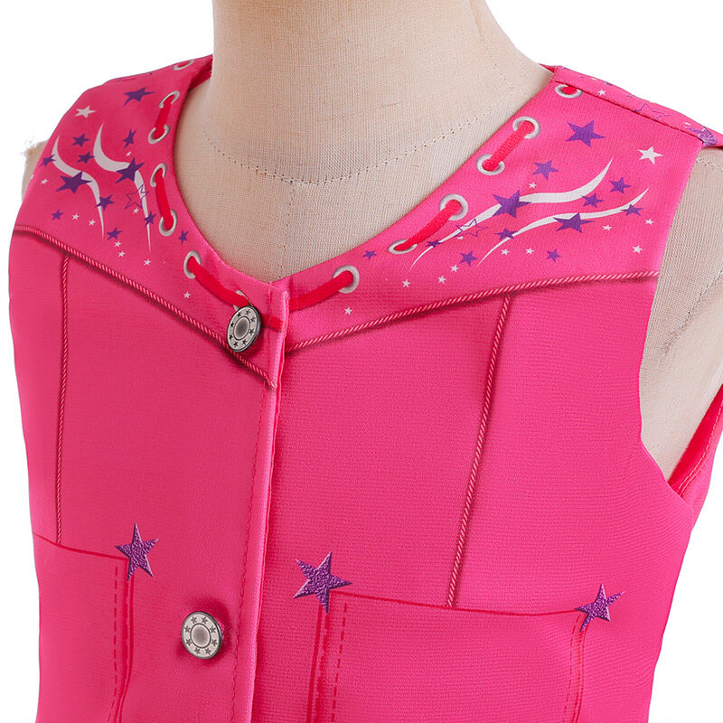 Костюм Барби из фильма для маленьких девочек, костюм из розового топа и расклешенных брюк, костюм для детей на Хэллоуин, день рождения, одежда