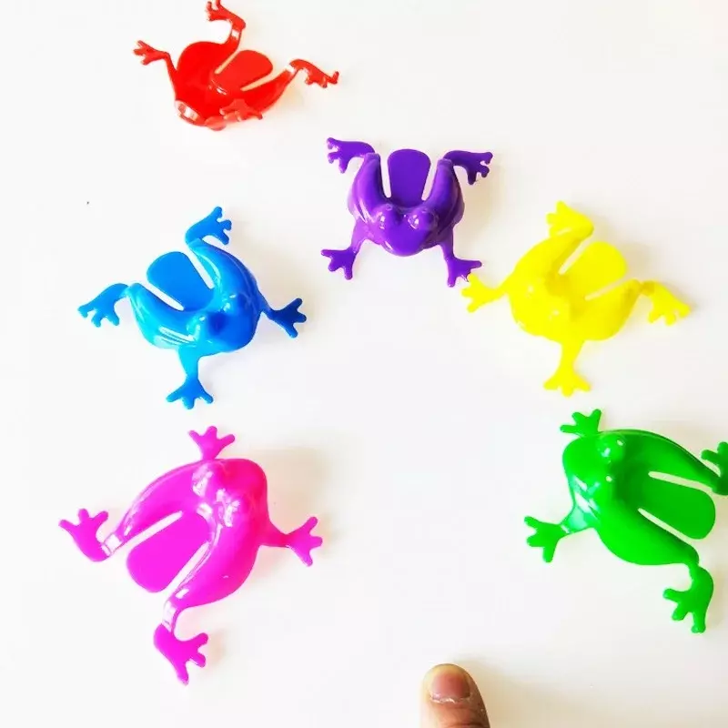 10pcs Jumping Frog Toys Candy Color Classic Children Kids Funny Party Contest Games for Girls Boys Gift Creative Fidget Toy