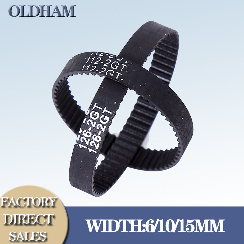 GT2 Closed Loop Timing Belt Rubber 2GT 6mm124 126 128 130 132 134 136 138 140 142 144 146 148 150mm Synchronous 3D Printer Parts
