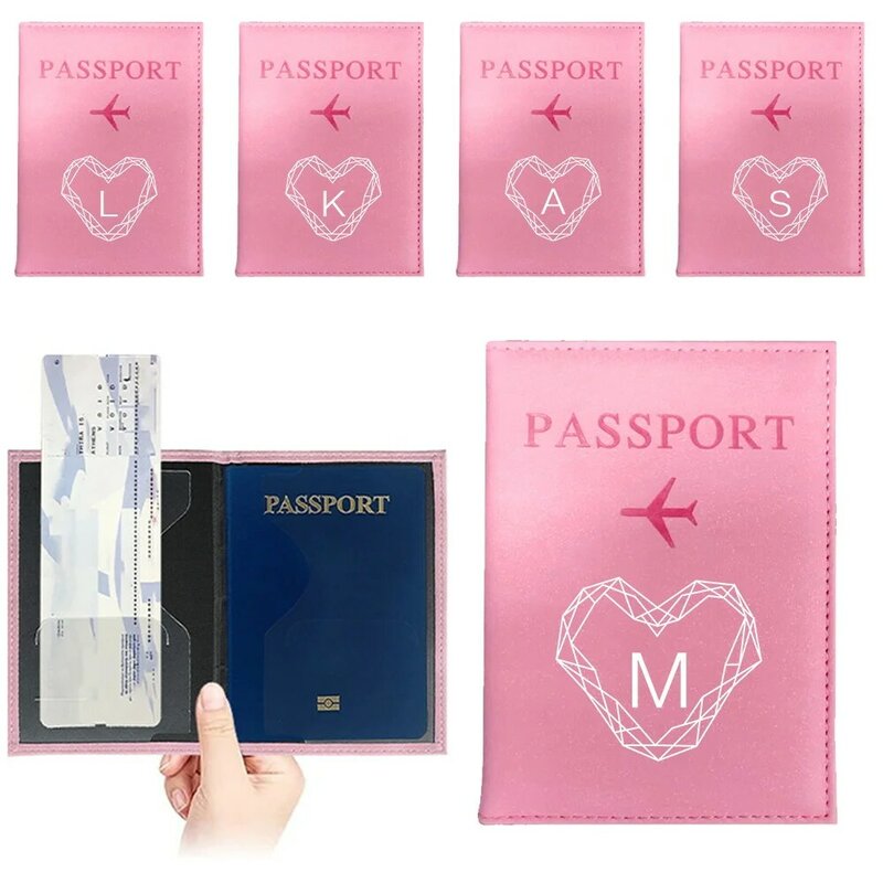 패션 엠보싱 여성 여권 커버, 다이아몬드 글자 인쇄, 여아 남아 ID 카드홀더 여행 티켓, 여권 케이스, 드롭 배송