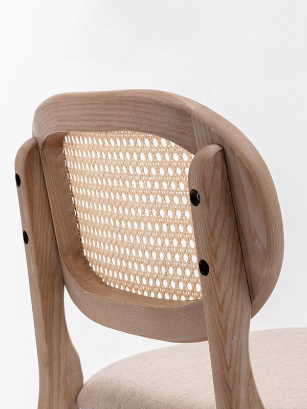 Taburete alto de madera maciza de estilo nórdico para Bar, mueble con respaldo, mesa de Bar, diseño nórdico