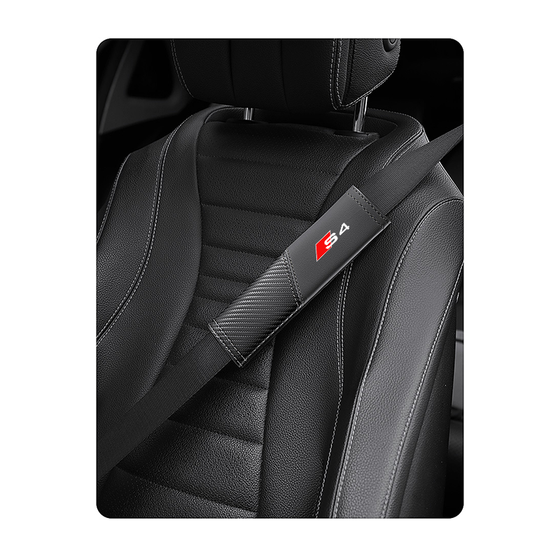 Penutup sabuk pengaman mobil, Aksesori interior bantalan bahu untuk Audi S4 1 buah