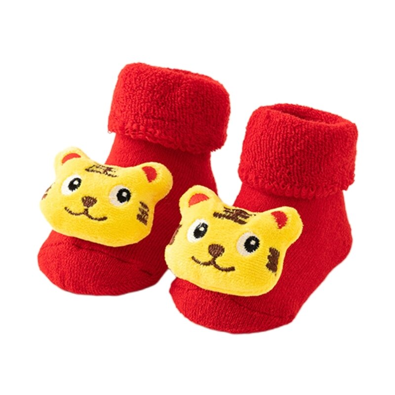 Calzini invernali caldi per bambini carini calzini alla caviglia per le vacanze di natale in cotone neonato