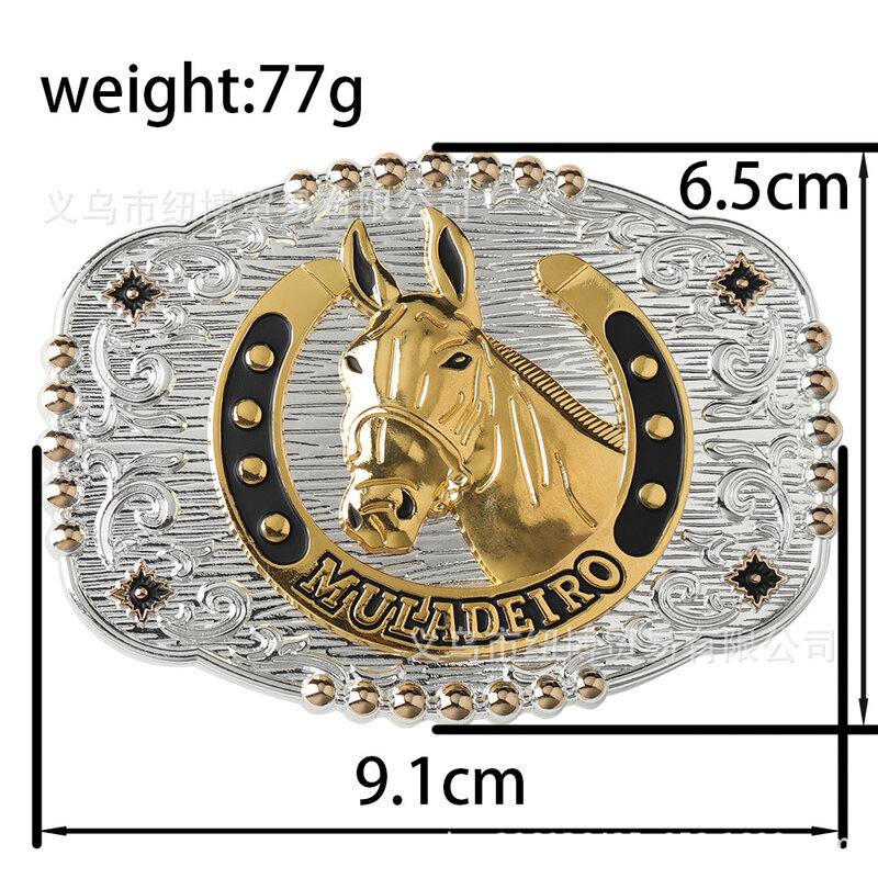 Golden Equestrian Belt Buckle Classical Aristocratic Sportswear