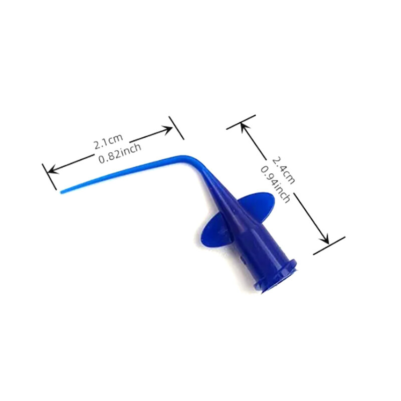 Punta de aguja desechable de plástico para irrigación Dental, Material de odontología, conducto radicular, 1 piezas