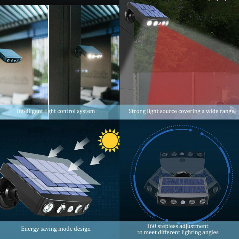 Iluminação impermeável, exterior, gramado, pátio, solar pseudo-monitoramento, iluminação à prova d'água, novo, 3 Mode