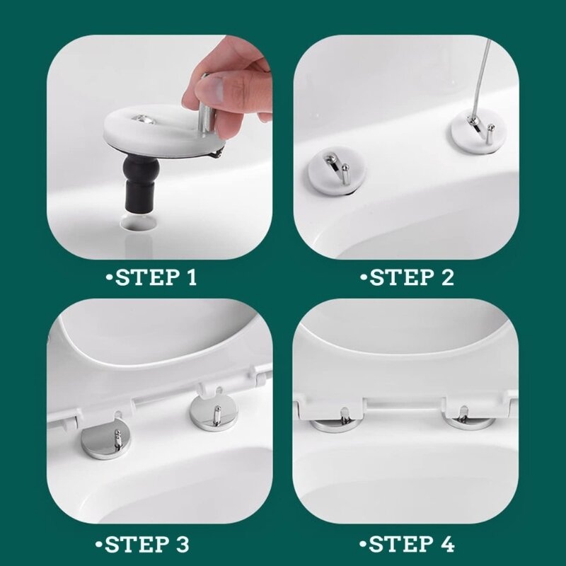 Quick Release toiletbrilbevestigingen Universeel toiletbrilvervangingsonderdeel voor kapotte of oude toiletbril