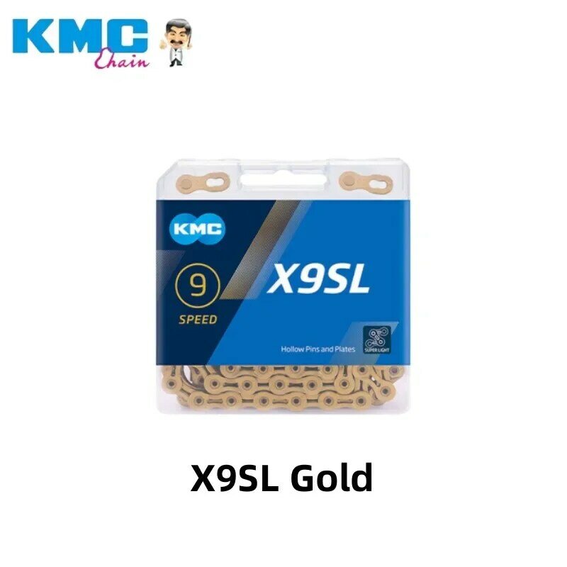 KMC X9SL/X10SL/X11SL łańcuch rowerowy złoty i srebrny łańcuszek 9/10/11 prędkości dla SRAM MTB/Road łańcuch rowerowy