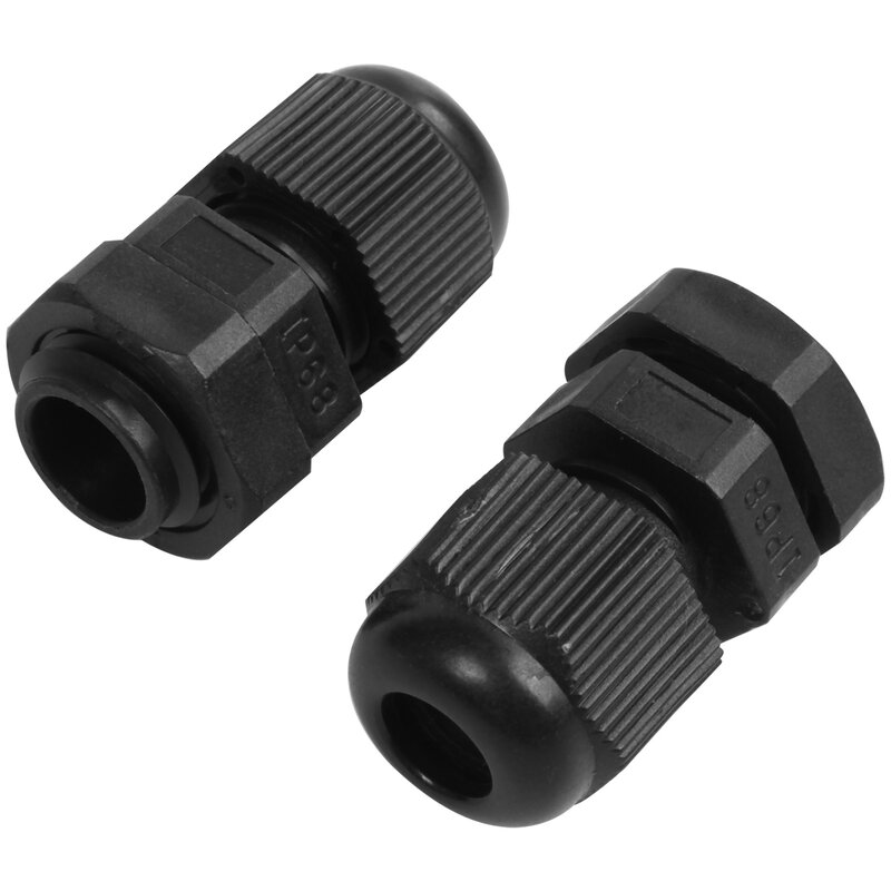 PG7 hitam nilon tahan air meringankan ketegangan, pegangan kabel, kelenjar kabel 3.5-6mm 50pcs