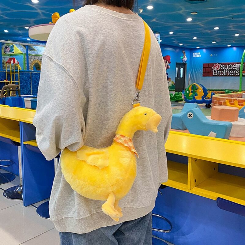 Fashion Cute Duck Girl Gift Goose Cartoon Animal Toy borsa in stile coreano borsa in peluche borsa a tracolla da donna