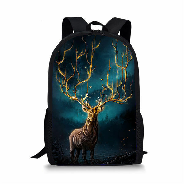 Рюкзак с принтом фантастических волшебных оленей, школьная сумка для студентов, сумка для ноутбука, рюкзак для ежедневного хранения для подростков, женский и мужской дорожный рюкзак