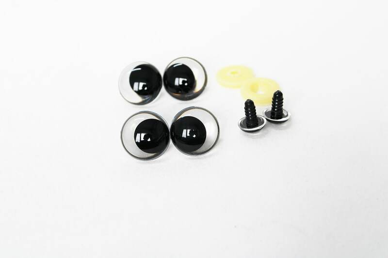 100pcs new animal findings 12mm 14mm 16mm 18mm 23mm 28mm clear Round  Cartoon toy safety eyes  eyes eyes with handpress washer