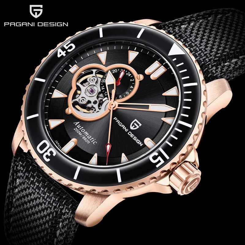 파가니 남자 시계 스테인레스 스틸 자동 기계식 손목 시계, 사파이어 비즈니스 방수 시계 일본 시계 2022