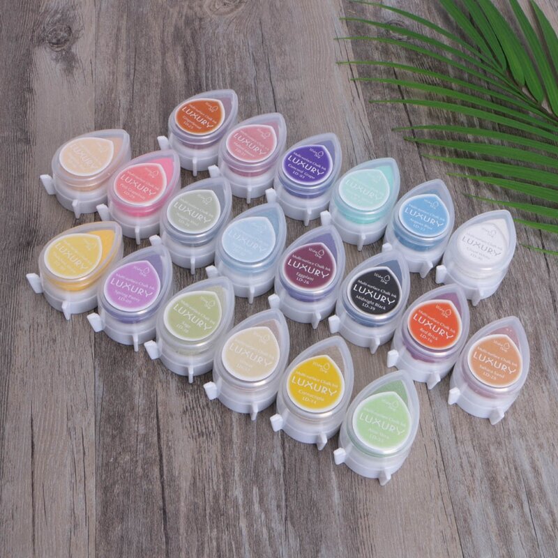 Dew Drop Pad Pigment Oil Based Multi Color DIY Stamps Paper Craft Fabric New Dropship