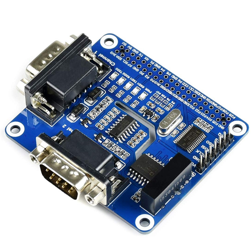 Waveshare 2-Channel Isolated RS232 Expansion HAT for Raspberry Pi Adopts the SC16IS752+SP3232 Solution