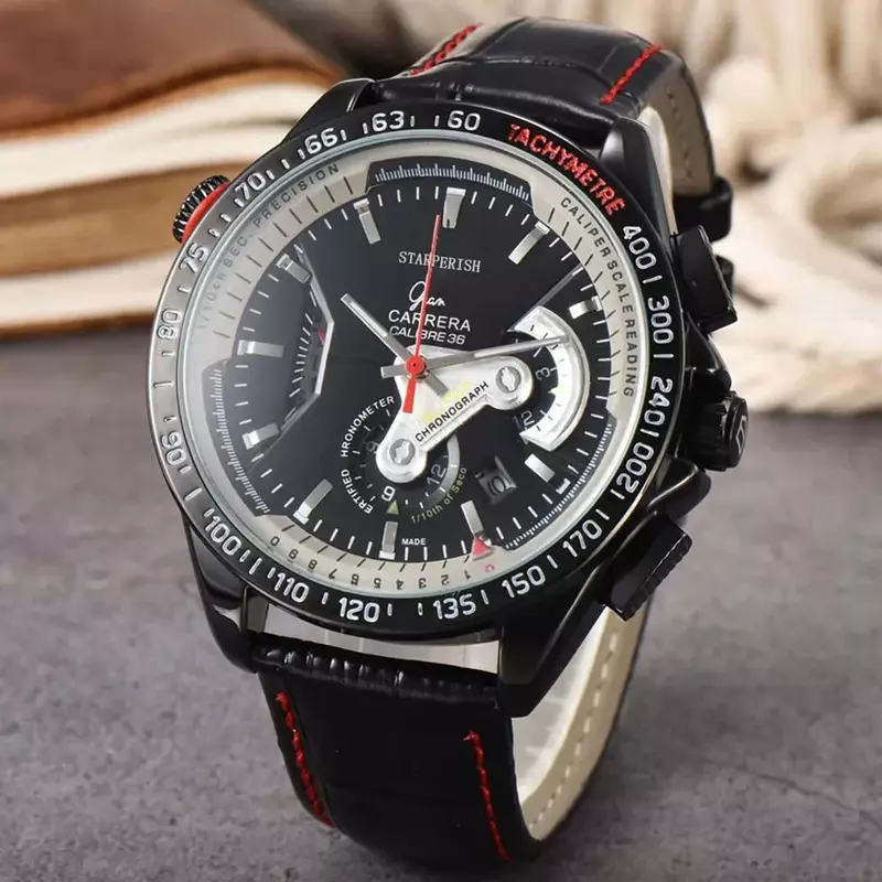 Beliebtes Modell Original Marke Herren uhren Multifunktions Carrera Sport Armbanduhr Chronograph automatisches Datum heißer Verkauf aaa Uhren