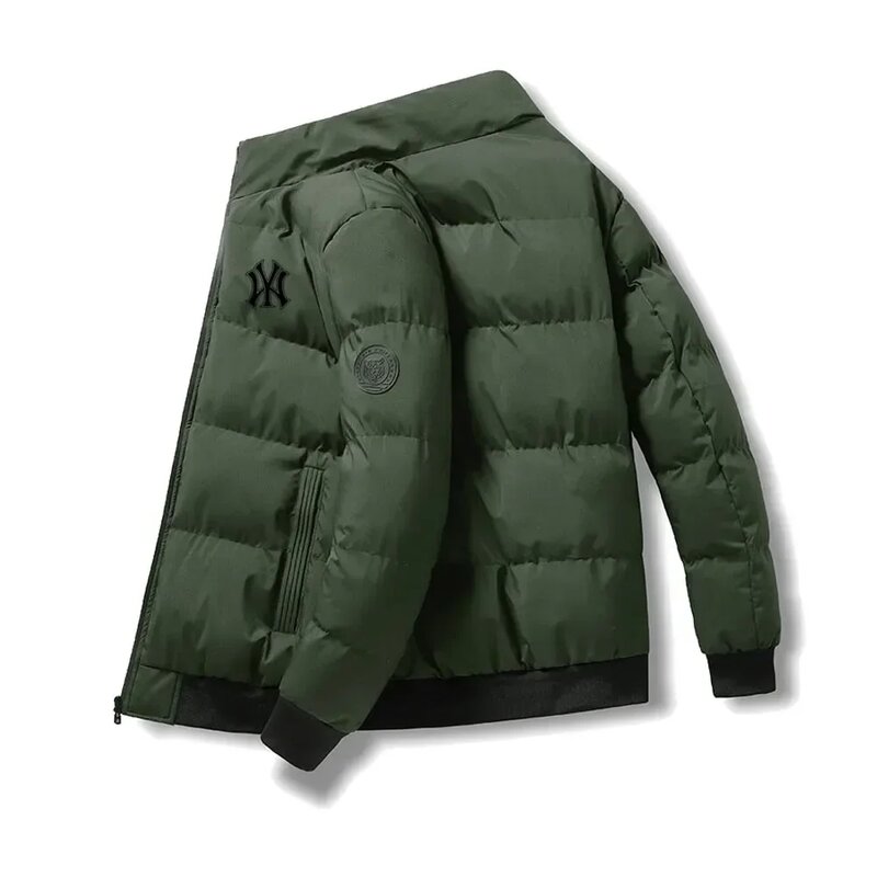 Tiger Head Logo masculino Jaqueta acolchoada, jaqueta de algodão grosso, Trench Coat, inverno, 2023, M-4XL