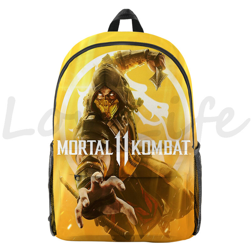 3D Print Mortal Kombat Schoolbag Backpack for Children Boys Girls Backpack Kids School Bags Mochila Travel Bag Students Bookbag