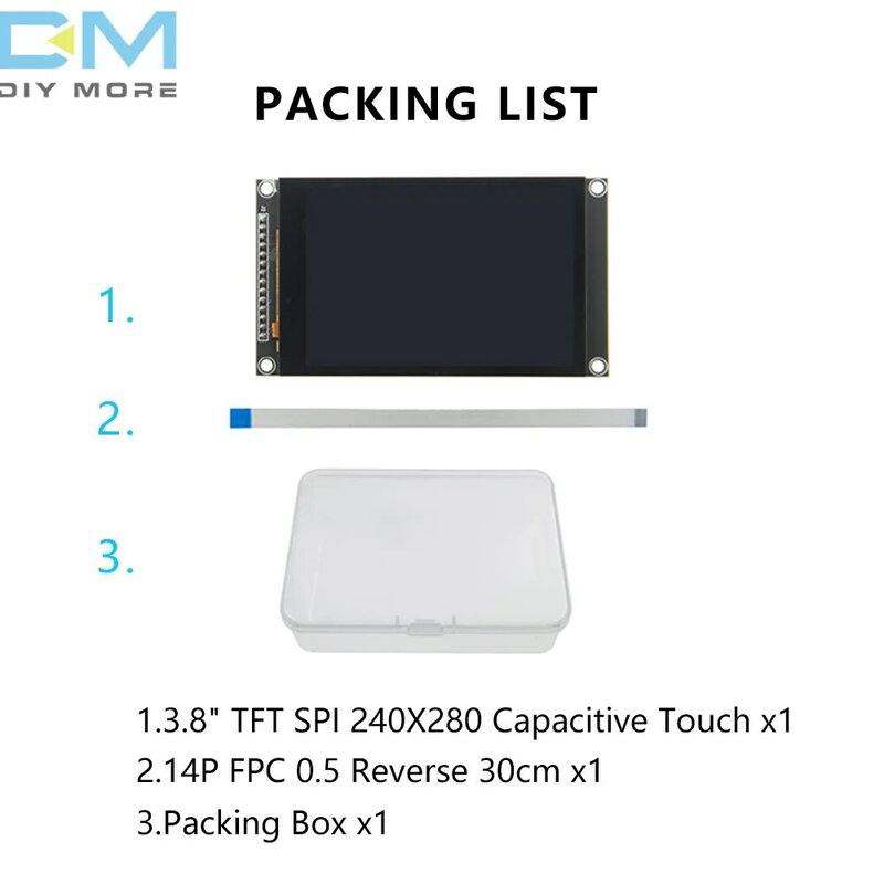 3.5 بوصة LCD بالسعة شاشة تعمل باللمس TFT عرض وحدة 320*480 IPS استخدام 4W-SPI المسلسل FT6336U قابلة للربط 5 فولت متحكم