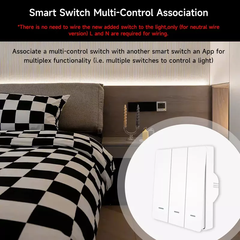 1-3 Gang Tuya ZigBee Smart Light Switch Smart Life funziona con Alexa Google Home Zero Fire Single Fire capacità del nastro universale