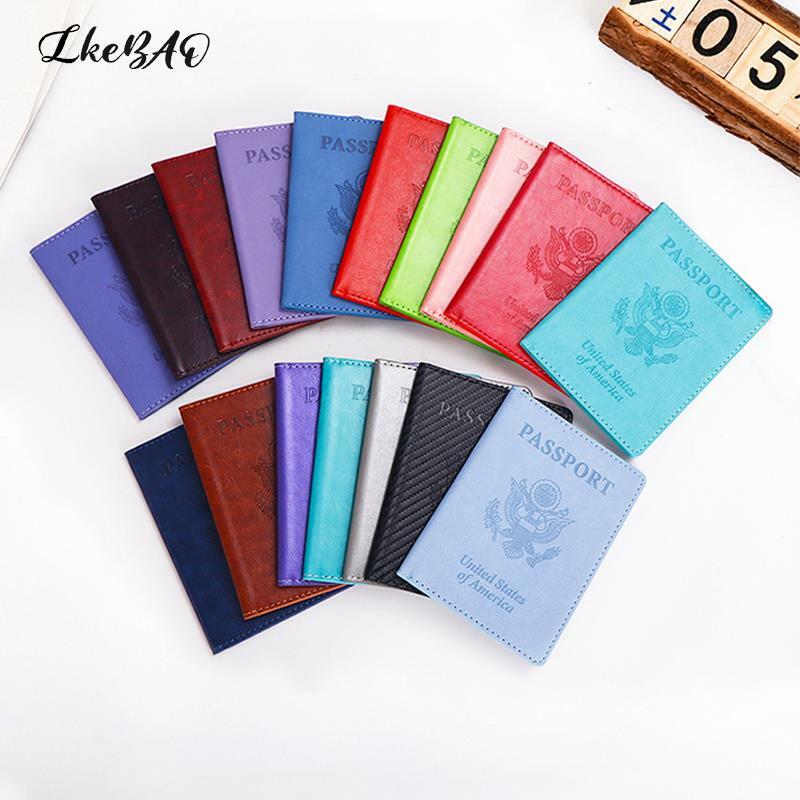 1PCS Unisex Passport Cover PU Leather Card Case Cover Slim Travel Passport Holder Wallet Gift 