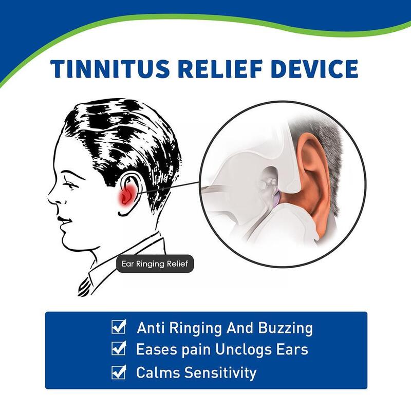 Tinnitus Relief Ear Clip portatile Anti Tinnitus Ear Stopper Tool Relief acufene squillo Ear Cuff dispositivo per l'orecchio a pressione calma W9Q8