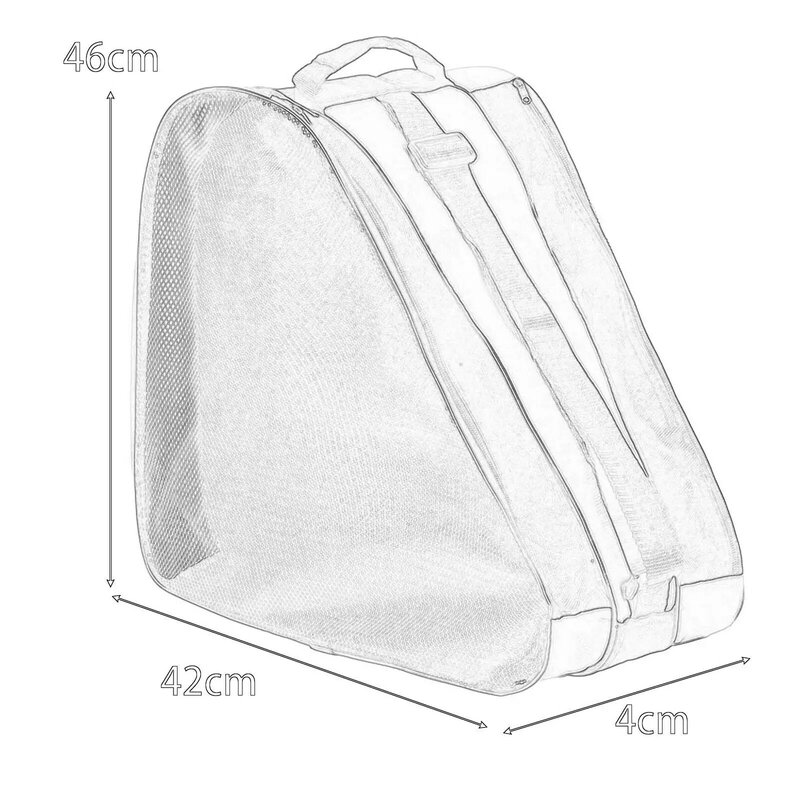 Roller Skate Carrier Bag Mesh Pockets Tote Handbag with Shoulder Strap Skating