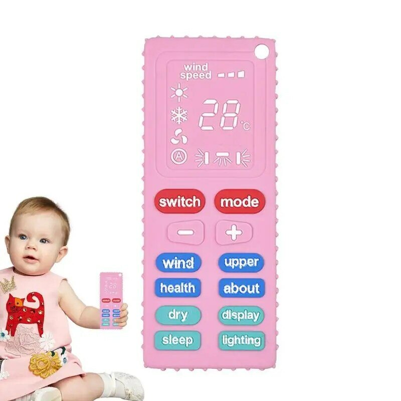 Jouet télécommandé TeWindsor pour bébés, jouets de dentition en silicone pour bébés, jouet télécommandé pour bébé, silicone doux et sûr