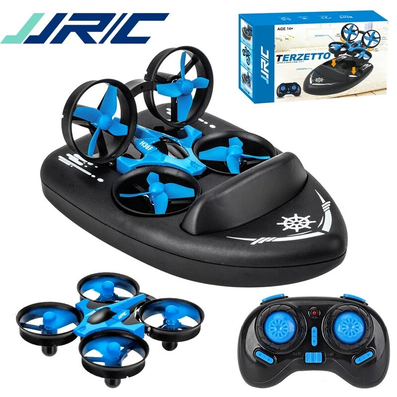 Jjrc H36F Rtf Mini Quadcopter Drone Headless Modus 3 In 1 Zee Land Air Vlucht 2.4G 4CH 6-as 3D Flip Rc Boot Helicopter Kids Toy