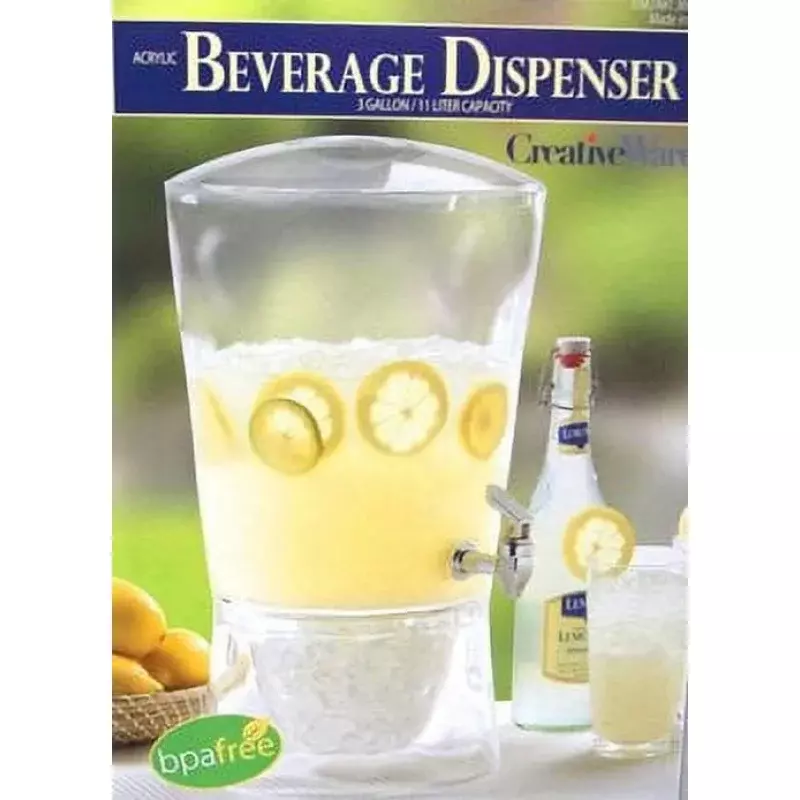Creatively Designed Products 3 Gallon Clear Sculptured Beverage Dispenser