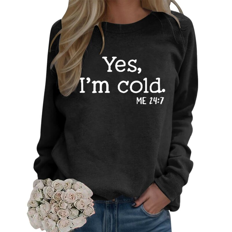Ya saya dingin sweater hoodie wanita, Sweatshirt longgar lengan panjang bulu leher O untuk perempuan musim dingin