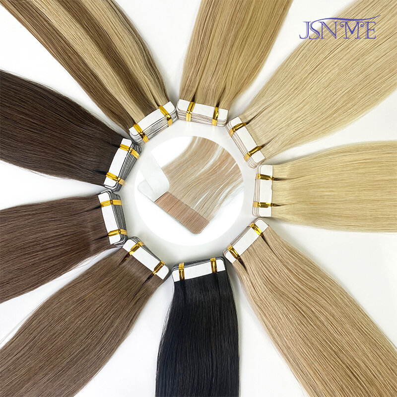 High Quality Tape In Hair Extension Invisible Seamless Real Human Hair Straight Tape Ins Black Brown Blonde 10pcs 16-24 inch