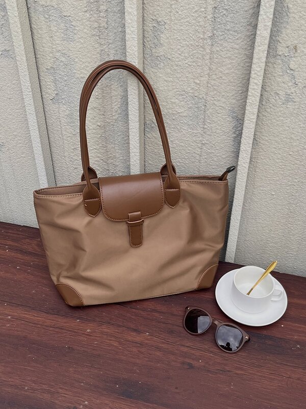 CGCBAG Casual Lage Capacity Women Tote Bag Simple Commuting Nylon Shoulder Bag Luxury Brand Female Bag Aesthetic Handbags