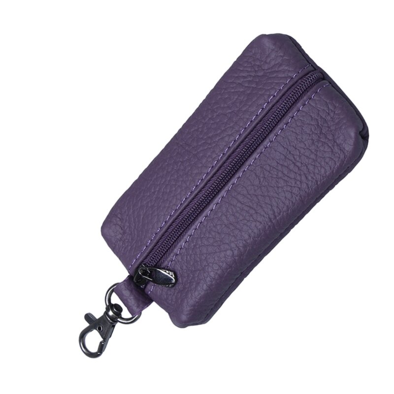 Practical Car Key Case Wallet Keychain Holder Zipper Bag for Keys Organization