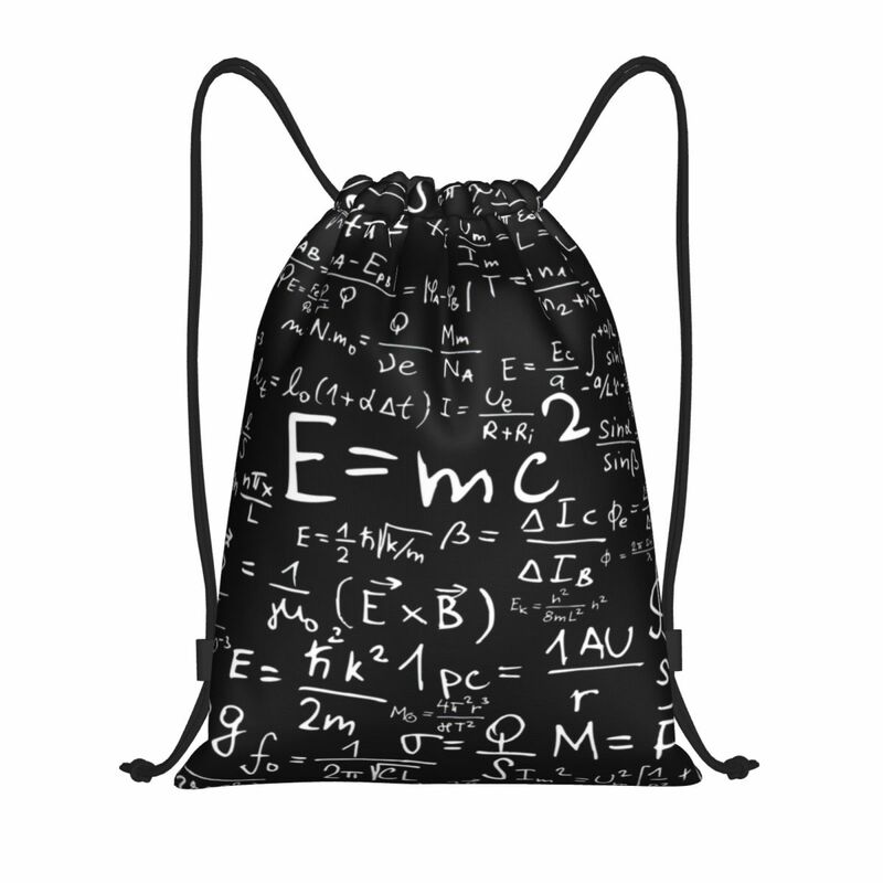 Cartelle di fisica personalizzate borse con coulisse per l'allenamento zaini da Yoga donna uomo Geek Science Math Sports Gym Sackpack