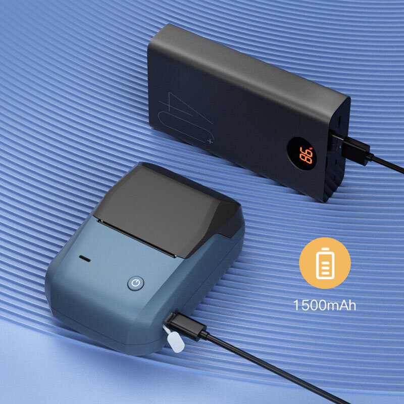 Niimbot-Impresora térmica de etiquetas B1, máquina de etiquetas de bolsillo Portátil con Bluetooth, código de barras QR, autoadhesiva
