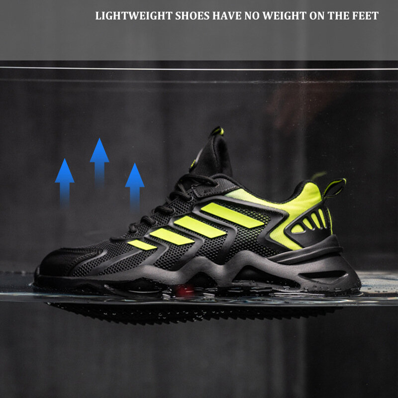 New Safety Shoes Lightweight Men Steel Toe  Anti-puncture Anti-smash Working Sneakers Indestructible Protective Shoes