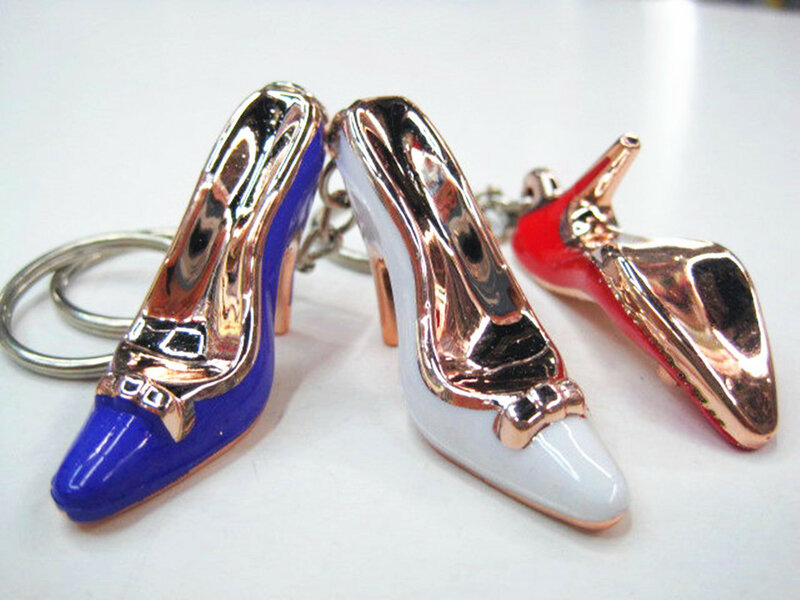 1PCS Cute cartoon keychain high heel key ring chain bag pendant car pendant For Women Jewelry  YS-253