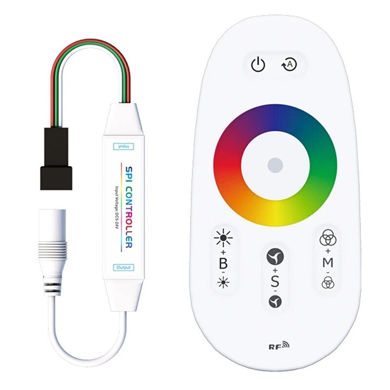 Controlador LED Mini Symphony 2,4G, Control remoto inalámbrico 433 RF, atenuador de marquesina (RGB)