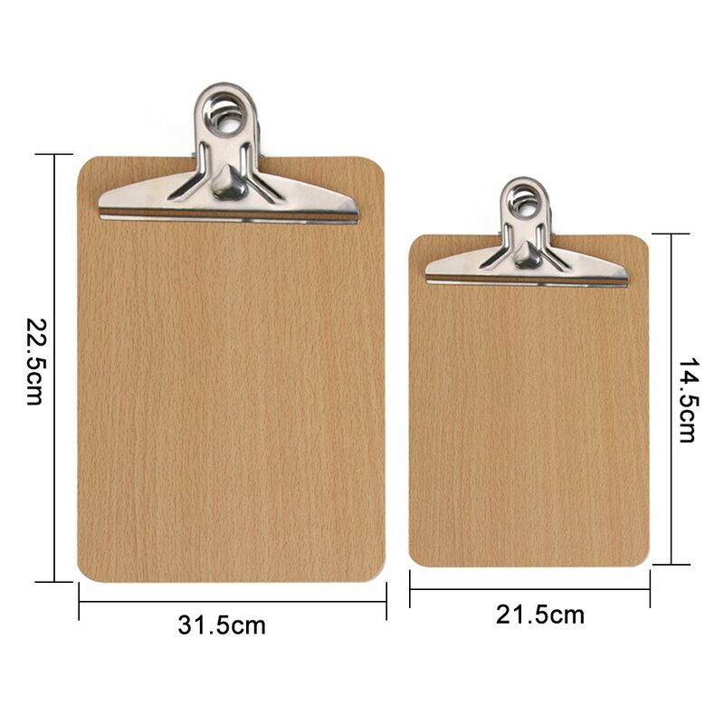 A4 A5 Wood Clipboards Writing Sheet Pads Note Board Storage Folders Clips Stationery Business Office School Supplies